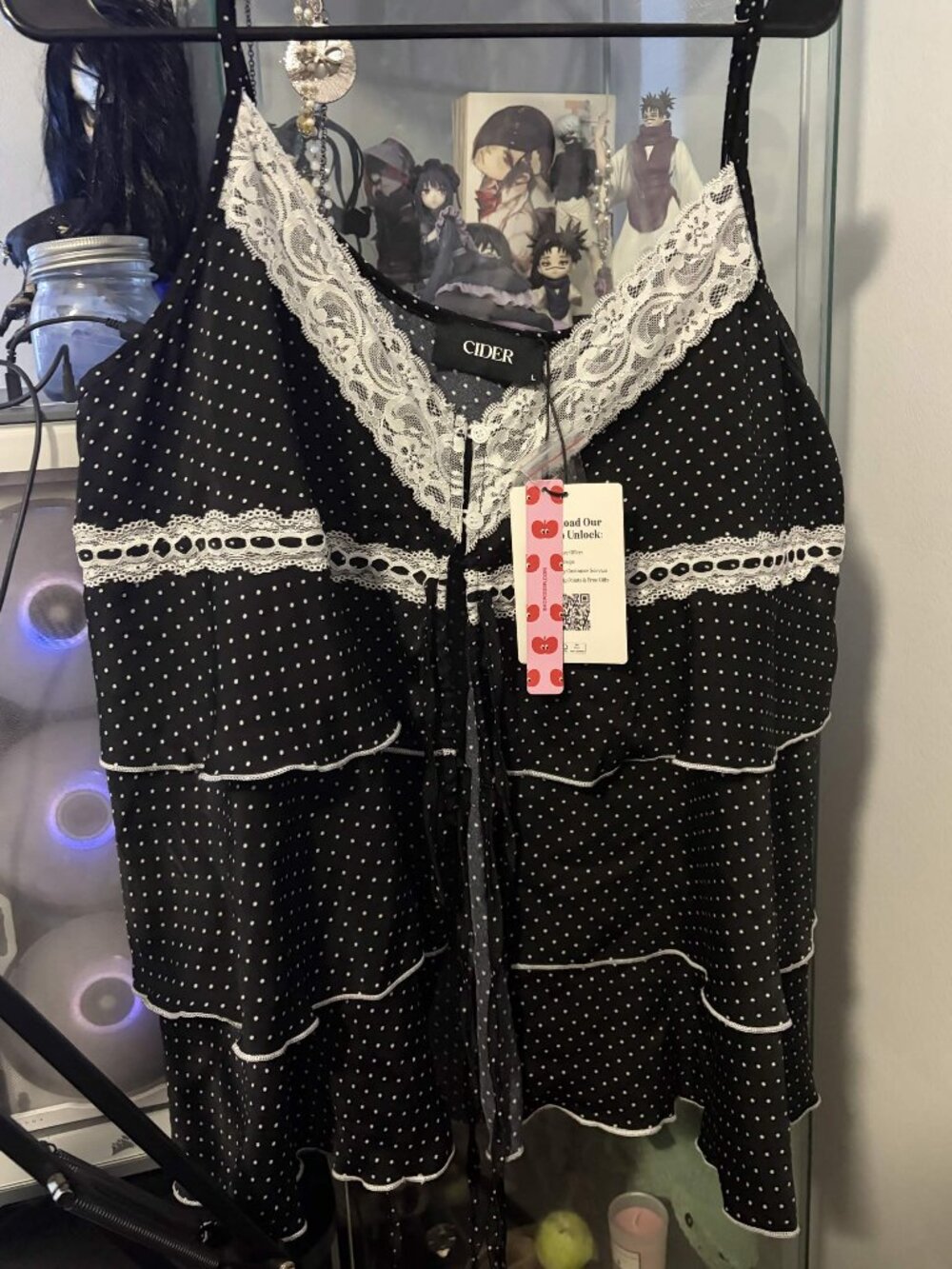 Polkadot and Lace Blouse/Dress ༻